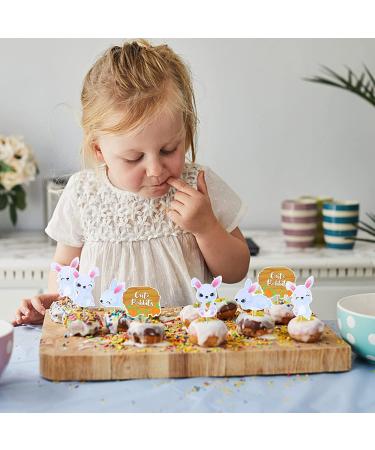Easter Bunny Cake Decoration Set - 36 Rabbit Cupcake Picks & Kids Birthday Party Decor - Buy Online on SooperMarket.com