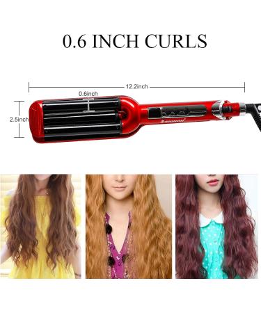 Mannice 3 Barrel Ceramic Hair Iron - 0.6 inch Curling Iron for Instant Curls | Perfect Gift for Valentine's Day & Mother's Day - Buy Online on SooperMarket.com