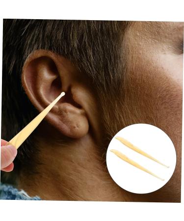 Healvian 2 Pcs Croissant Ear Pick: Ear Cleaning Tools, Travel Ear Plugs Wood Tools, Earwax Removal Swab, Cerumen Spoon, Ear Wax Removal Tool - 11.3x1.1x0.2cm - Buy Online on SooperMarket.com