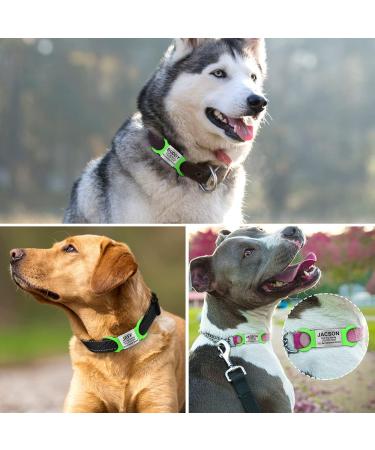 Tagme 2 Pack Personalized Dog Tags - Engraved ID for Small & Medium Dog Breeds | Custom Green Pet Tags - Buy Online on SooperMarket.com