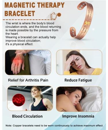 EnerCoppeX Copper Magnetic Bracelet for Women - Detox Jewelry with 3500 Gauss Magnet (CPB-2051T) - Buy Online on SooperMarket.com