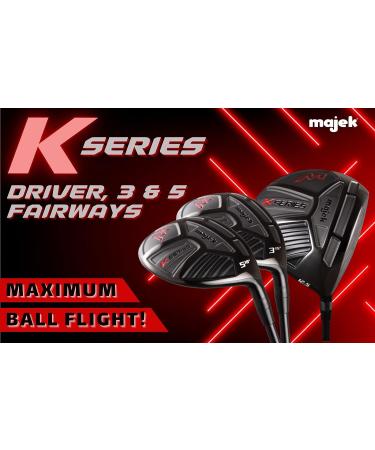 Petite Senior Women's Majek K-Series High Launch 460cc 12.5 Driver & 3 5 Fairway Wood Set | Senior Ladies Flex Graphite Shaft | Premium Tour Velvet Grip | Right Handed - Buy Online on SooperMarket.com