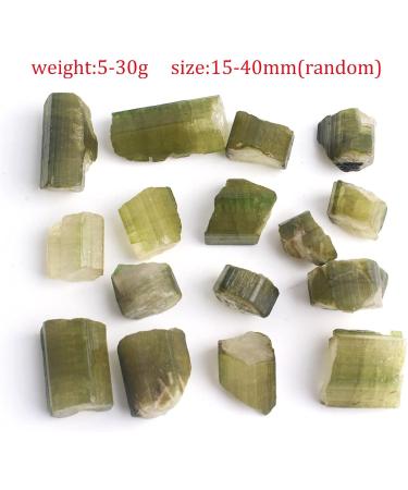 Stone 1PC Natural Rare Green Tourmaline Quarzt Rough Stone Raw Gemstone Specimen Irregular Crystals Collection Reiki kaixun - Buy Online on SooperMarket.com