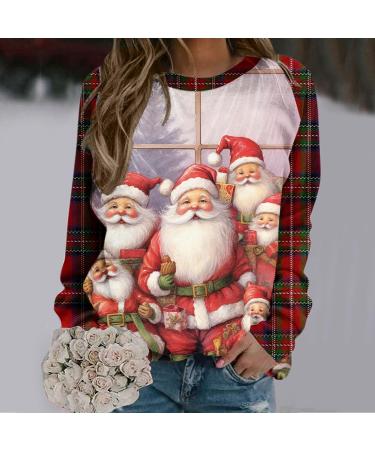 Women's Christmas Snowman Penguin Print Sweatshirt - Beige XL - Buy Online on SooperMarket.com
