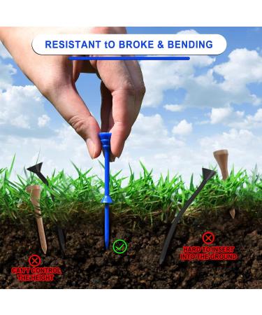 Big Crazy Golf Tees - 3 1/4 Inch Unbreakable Plastic Tees (50 Count) - Reduce Friction & Side Spin - Colored Tees for Improved Performance - Buy Online on SooperMarket.com