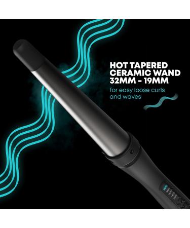 Revamp Progloss Big Hot Wand - Ionic Ceramic Hair Wand for Loose Curls and Waves | Variable Temperature, Heat Resistant Glove Included - Buy Online on SooperMarket.com