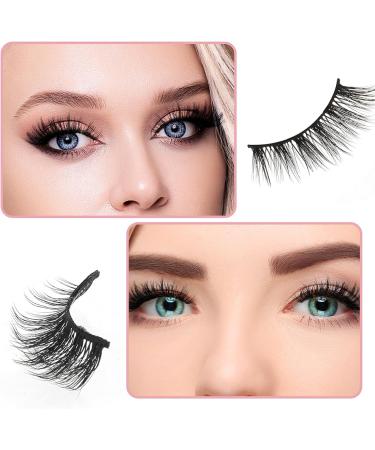 Gjinxi 10 Pairs Half Lashes Natural Looking Cat Eye Lashes Accent Eyelashes False Eyelashes 3D Fake Lashes Natural False Lashes False Eye Lashes Soft Fluffy Lashes - Buy Online on SooperMarket.com