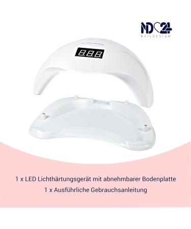 Buy ND24 NAILDESIGN Gelnail Starter Set - Complete 9-Part Kit for Beginners with Top Coat Primer Pen LED Gel & Lamp - Made in Germany - International Shipping Available - Buy Online on SooperMarket.com