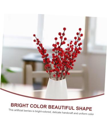 HOMSFOU 8 Pcs Christmas Red Fruit Christmas Wreath Stems Berries for Christmas Tree Photography Props Christmas Tree Berry Decoration Floral Red Berry Acacia Beans Foam High Simulation Redx2pcs 50X6cmx2pcs - Buy Online on SooperMarket.com