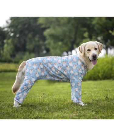 Dog Cooling Clothes Breathable Mesh Cooling Pajamas for Dogs Sunscreen Cooling Dogs Four-Legged Jumpsuit Costumes for Medium and Large Dogs Indoor Outdoor (5XL Blue sheep) 5XL Blue sheep - Buy Online on SooperMarket.com