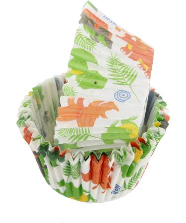 Create A Cake Dinosaur Cupcake Sprinkle Kit Patterned Baking Cases & Sprinkle Pod 25 Cases And 30g Sprinkles Edible Decoration Set With Multicoloured Sugar Dinosaurs and Sugar Strands - Buy Online on SooperMarket.com