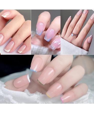Luvadeyo Nail Stamp Set - 1 Piece French Nail Manicure Kit with 8 Stamps & Scraper for Perfect Nail Art - Buy Online on SooperMarket.com