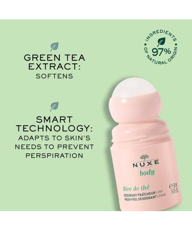 NUXE Aluminum Free Antiperspirant Deodorant R ve de Th . Natural 24-Hour Odor & Sweat Protection for Women 1.6 Fl Oz - Buy Online on SooperMarket.com
