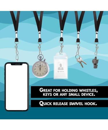 Water Gear Pull-Away Lanyard | Strong & Durable for Keys and Whistles | Water Lifeguards' Essential Accessory | Black Red - Buy Online on SooperMarket.com