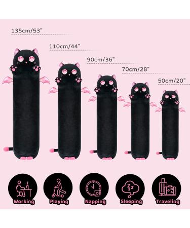 Mewaii 44in Long Cat Plush Pillow - Cute Stuffed Animal Squishy Toy for Kids (Pink & Black) - Buy Online on SooperMarket.com