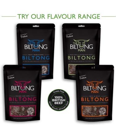 Biltong Man Chilli Garlic Droewors Sticks 250g - Healthy High Protein Beef Snack | Keto-friendly South African Dried Sausage - Buy Online on SooperMarket.com