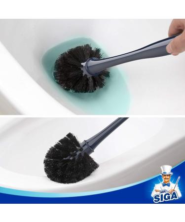 MR.SIGA Toilet Plunger and Bowl Brush Combo - Navy | Bathroom Cleaning Essential - Buy Online on SooperMarket.com