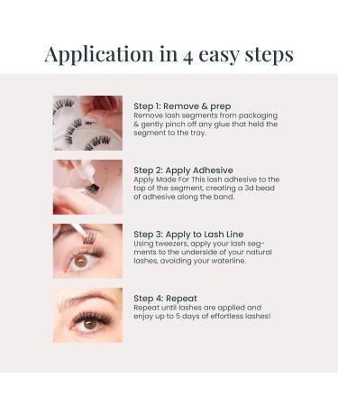 FlutterHabit Adhesive Lash Glue for Eyelash Extensions | All-Day Hold & Effortless Long-Lasting Cluster Lashes - Black All-in-One Solution - Buy Online on SooperMarket.com