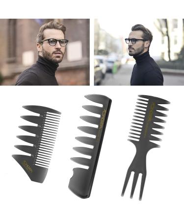 Phoetya 3pcs Professional Styling Comb Set | Retro Detangler Hairbrush for Men | Hair Care Accessories | Perfect for Long Hair & Showers - Buy Online on SooperMarket.com