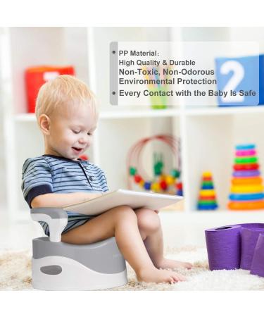 HEETA Potty Chair for Boys Girls Kids Toddler  Non Slip Potty Training Toilet with Lid and Removable Container  Easy Clean (Grey) Gray - Buy Online on SooperMarket.com