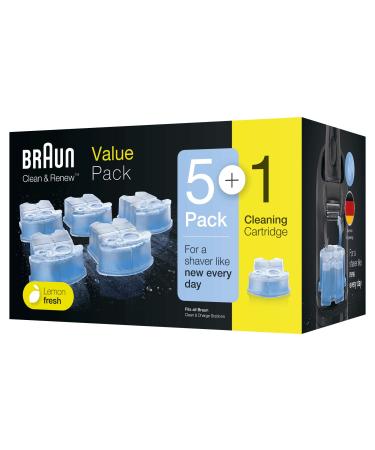 Braun CCR5+1 Clean & Renew Cleaning Cartridge, 6 Piece