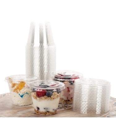 GOLDEN APPLE 9oz Clear Plastic Cups with Flat Lids - 30 Sets | No Hole, Disposable Drinkware - Buy Online on SooperMarket.com