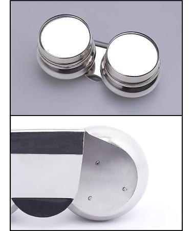 Stainless Steel Double Dipper Oil Painting Palette Cup with Lid - Leakproof Design, Clip-On Feature for Palette - Buy Online on SooperMarket.com