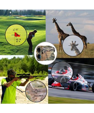 BIJIA Hunting Rangefinder- 6X 650/1200 Yards Multifunction Laser Rangefinder for Hunting, Shooting, Golf, Camping - Slope Correction, Flag-Locking, Vibration, Speed, Angle Scan - 650 Yards - Buy Online on SooperMarket.com