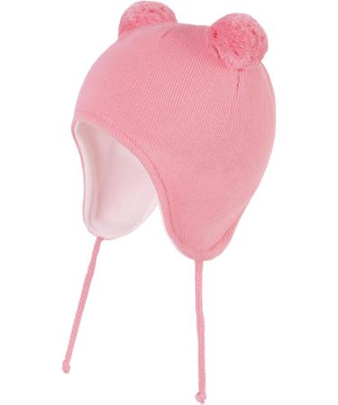 LANGZHEN Toddler Kids Winter Hat Earflap Knit Beanie - Pink (6-12 Months) - Buy Online on SooperMarket.com