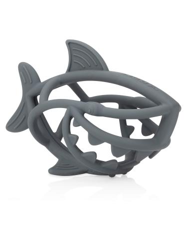 Nuby Chewy Chums All Silicone Soothing Teether  Shark - 3M+