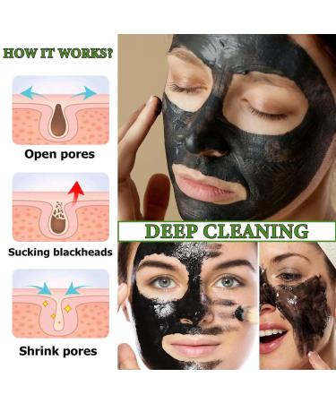 Charcoal Blackhead Remover Mask - Deep Cleansing Peel Off Face Mask for All Skin Types | Purifying Skin Care - Buy Online on SooperMarket.com