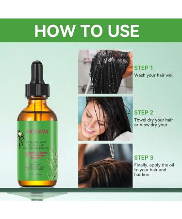 Rosemary Hair Growth Oil & Serum - Dry Scalp Treatment for Women | Hair Thickening & Essential Oil (2OZ) - Boost Hair Growth & Combat Hair Loss - Buy Online on SooperMarket.com