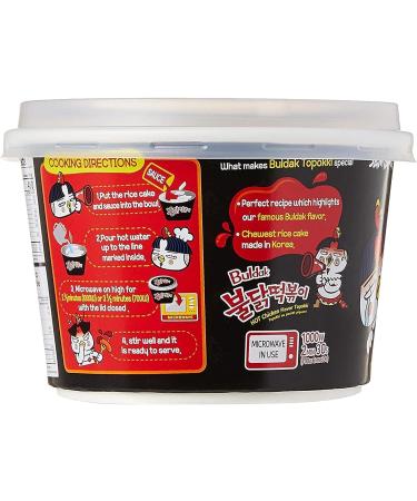Samyang Buldak Hot Chicken Flavour Topokki Korean Rice Cake Tteokbokki Bowl 185g (Pack of 6) - Buy Online on SooperMarket.com