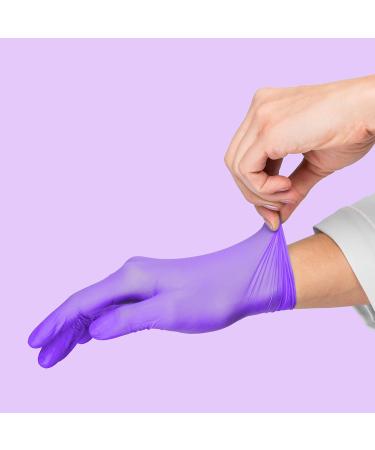 Meditrade Nitrile Examination Gloves - Medium Powder Free Hypoallergenic Heavy Duty Long Cuff Ambidextrous Disposable for Any Sector Bulk Buy (Large) (Violet) - Buy Online on SooperMarket.com