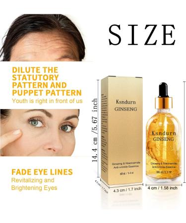 Ginseng Polypeptide Anti-Ageing Essence Ksndurn Ginseng Anti Wrinkle Serum Anti Aging Serum for Face - Reduce Fine Lines & Wrinkles Hydrate & Moisturise (100ML) - Buy Online on SooperMarket.com