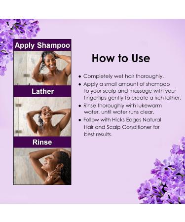 Hicks Edges Natural Hair & Scalp Conditioning Shampoo with Lilac - 16 oz | Shop Internationally for Healthy Hair - Buy Online on SooperMarket.com