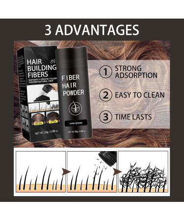 Hair Fibres Dark Brown Hair Volume Powder Natural Formula Hair Thickening Spray Hair Loss Treatment for Men & Women Instantly Conceals Hair Loss Unisex Hair Building Fibres for Bald Spots - Buy Online on SooperMarket.com