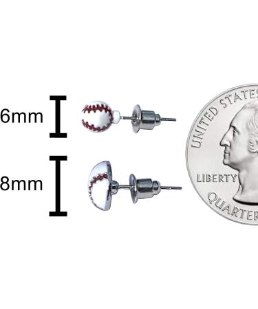 Baseball Stud Earrings Set - 2 Pairs (Small) - Buy Online on SooperMarket.com