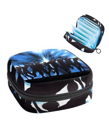 Party Background Sanitary Napkin Storage Bag Feminine Menstrual Cup Pouches Nursing Pad Holder Tampon Bags Portable Period Bag for Women Teen Girls 1Pcs Multi-colored 8