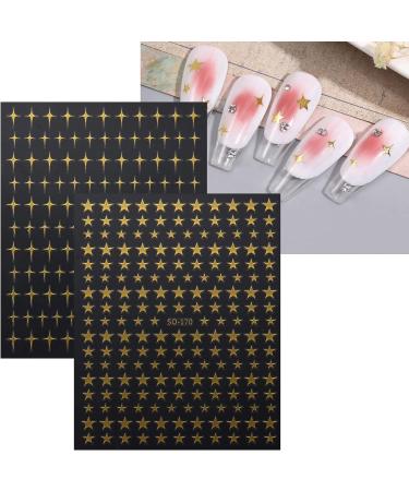 JMEOWIO 12 Sheets Colorful Star Nail Art Stickers Decals - Self-Adhesive Silver Design Decoration Supplies - Buy Online on SooperMarket.com