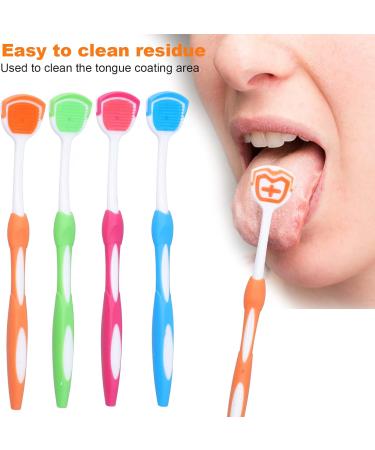 HERCHR Tongue Cleaner & Scraper | Portable Bad Breath Eliminator for Travel | Effective Plastic Tongue Brush - Buy Online on SooperMarket.com