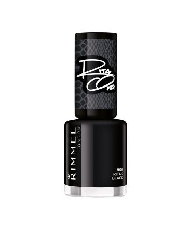 Rimmel London Rita Ora 60 Seconds Super Shine Nail Polish 900 RITAS BLACK 8 ml Packaging May Vary Shades of Black Rita's Black