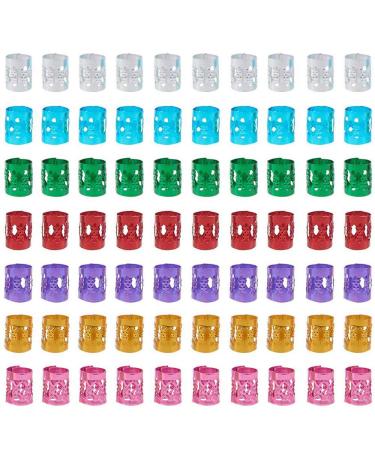 350 Pcs Dreadlocks Metal Hair Cuffs - 7 Colors Adjustable Braid Accessories for Stunning Hairstyles - Buy Online on SooperMarket.com