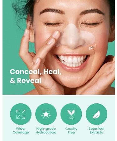 GLAM UP Spotless Nose Patch XL - Hydrocolloid Treatment for Pores, Pimples & Blackheads - 12 Patches - Buy Online on SooperMarket.com