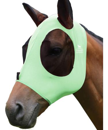 Shop Harrison Howard Fly Mask for Horses - Comfortable Elastic UV Protection for Small Horses - Mint Green Size M COB - Buy Online on SooperMarket.com