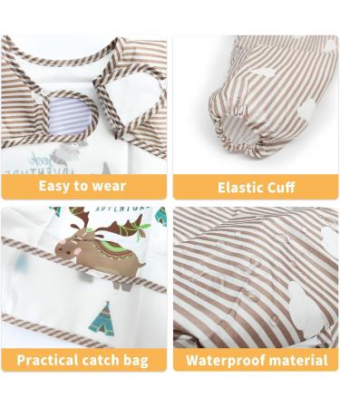 Shop LISOPO Baby Bibs - Waterproof Sleeved Bibs for 6-36 Months | 3pcs Washable & Durable - Buy Online on SooperMarket.com
