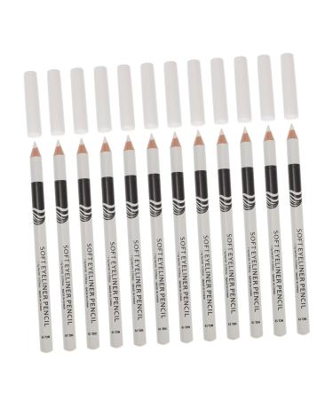BELLIFFY 12pcs Lying Silkworm Eyeliner Glitter Highlighters Highlighter Pens Makeup Eyeliner Plastic White
