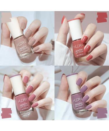 TBeautfave Nail Polish Set Nude Nail Varnish Sets Quick Dry & Long Lasting Red Purple Nail Polish Water Based Natural Nail Varnish Sets for Women DIY Nail Art - No Need Cure 02Nude - Buy Online on SooperMarket.com