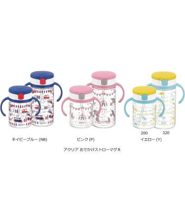 Richell Aqulea Outing Straw Mug 320ml Navy - Eco-Friendly and Portable Drinkware - Buy Online on SooperMarket.com