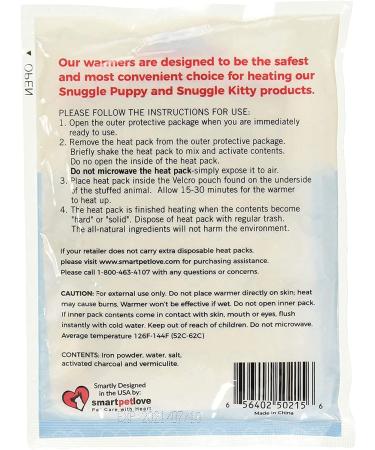 Snuggle Puppy Replacement Heat Packs - 12-Pack for Pets - Buy Online on SooperMarket.com